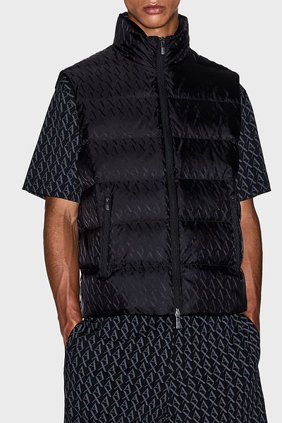 Armani Exchange Down Filled Regular Fit Stand Collar down Vest Men's Vest Xm001581 Af16628 Uc001