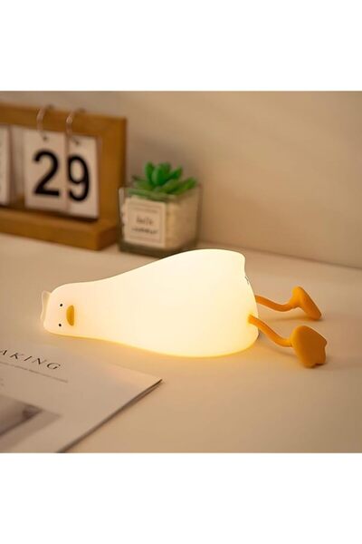 Generic Brand Rechargeable LED Lying Flat Duck Night Light for Kids, 3 Level ...