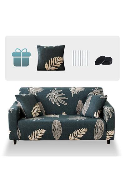 Generic INFOSUN Stretch Sofa Slipcover, Elastic Fabric Fashion Printed Waterproof Armchair Loveseat Couch L