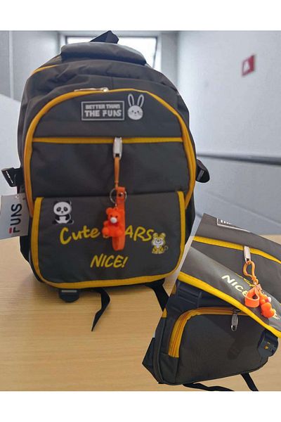 ÇEÇEN HOME (with Keychain ​​Gift) 4-Eye Laptop Compartment Waterproof Fabric, Daily-Office-School Backpack