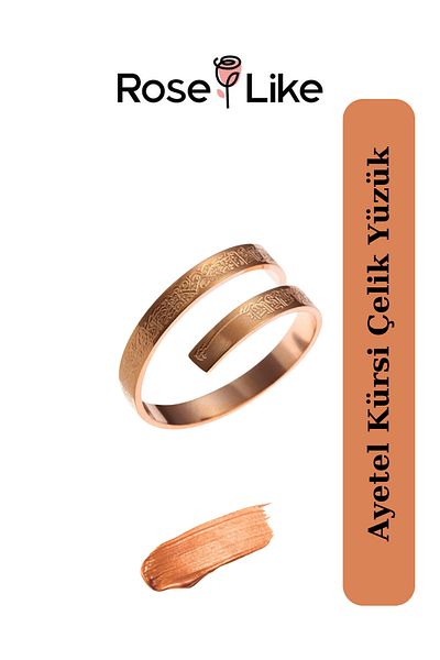 RoseLike Ayetel Kürsi Steel Men'S/Women's Ring - Rose Gold