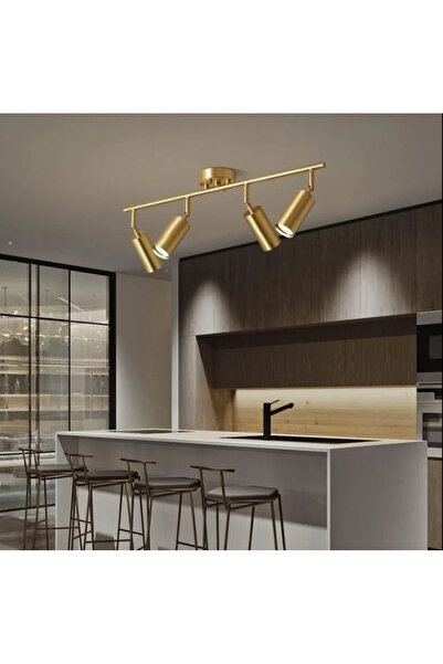 LUXXO Plafoniera Delphi, 4x GU10, corp auriu periat