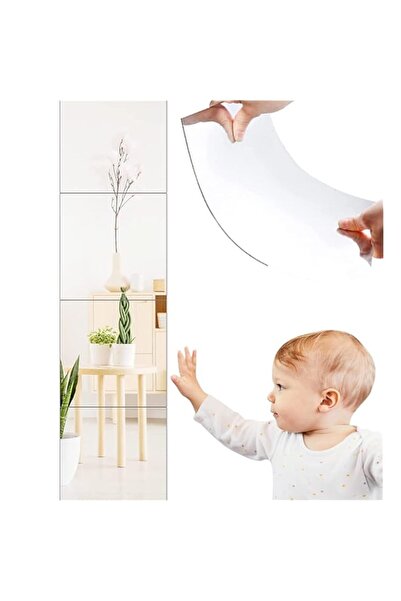 Generic بلاط مرايا كامل الطول 12 بوصة من SLCARACC، ملصقات حائط مرآة أكريليك م...