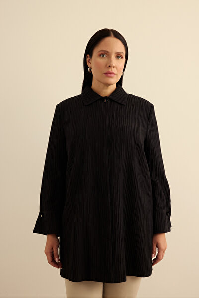 Aker Siyah Çizgi Dokulu Rayon Kumaş Kap