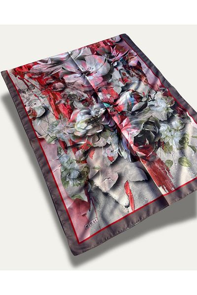 MİRAY Light comfortable cotton soft flower pattern nevada shawl