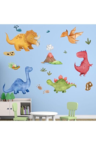 Generic ملصقات حائط على شكل ديناصورات من أميجين - ملصقات حائط على شكل بيض دين...