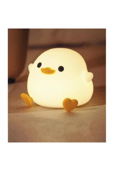 Generic Brand Soft Silicone Duck Night Light for Kids Room, Touch Control Dim...
