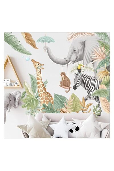 Generic Brand Cartoon Animal Wall Stickers,Sloth Wall Decals Moon and Balloon...