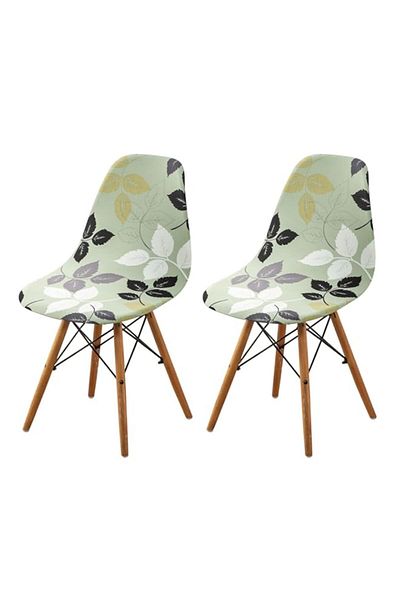 Generic HUOLEO Dining Chair Cover Set of 2,Shell Chair Covers for Mid Century Modern Chair Printed Stretch
