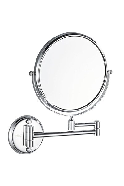 Generic مرآة حلاقة مثبتة على الحائط من BRIMIX، مرآة مكياج متينة ذات وجهين مكب...