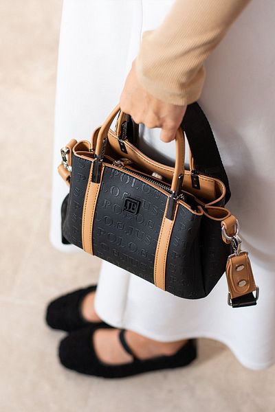 Just Polo EU حقائب كتف نسائية أصلية من Just Polo مناسبة للاستخدام اليومي 4110 BLACKTAB