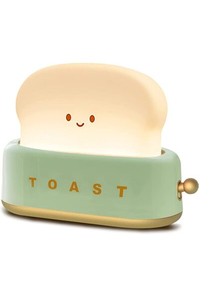 Generic مصباح محمصة خبز ليلي لطيف، ضوء خبز قابل للتعتيم، ضوء ليلي LED محمول ق...