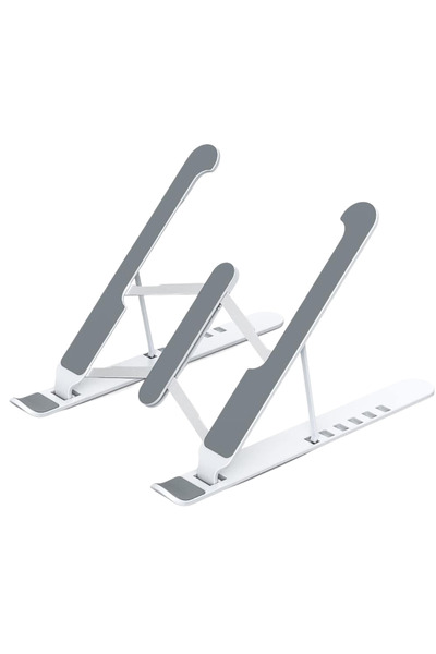 Whimlets 7-level aluminum laptop stand, height adjustable, Silver