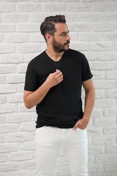 Paul Martin Slimfit Fit Crew Neck Rayon Fabric Full Lycra T-Shirt