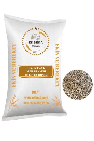 EKBERA Gezen Tavuk Yumurta Yemi (Pelet) - 2. Dönem - Tüm Kanatlılar İçin Uygu...