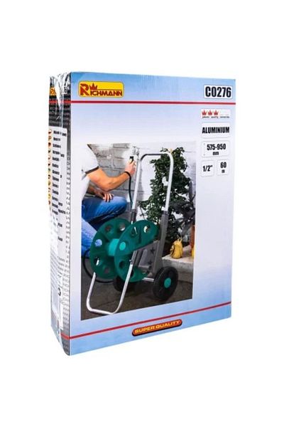 richmann Garden hose reel, plastic, telescopic, 1/2", 60 m,