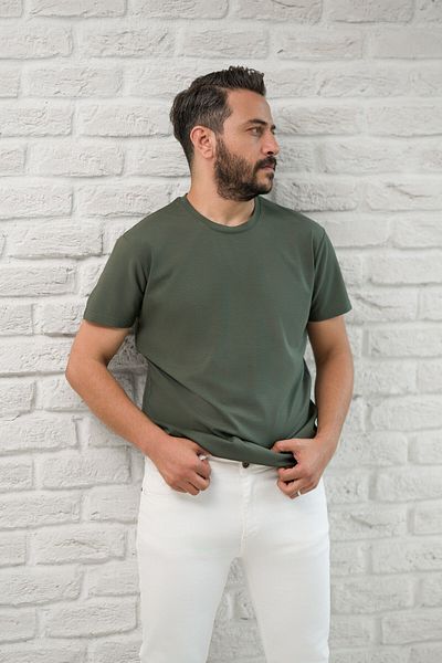 Paul Martin Slimfit Fit Crew Neck Rayon Fabric Full Lycra T-Shirt