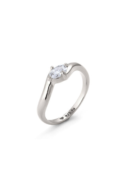 ELLI Ring Ring with Stones Women Oval Zirconia Diamond Cut White 925 Sterling Silver