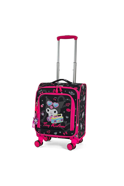 Esbuik YENİ SEZON LÜX KUMAŞ KUROMİ DESENLİ 4 TEKERLEKLİ ÇEKÇEKLİ KABİN BOY ÇOCUK VALİZİ&BAVUL