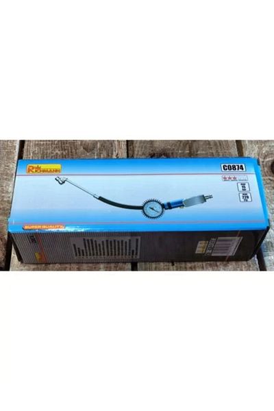 richmann Tire pressure gun, for trucks, with pressure gauge, max 15 bar,