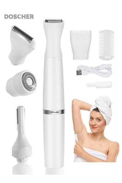 DOSCHER Women's Electric Razor, Bikini Hair Removal, Face Hair Removal Device and Body Shaver for Women