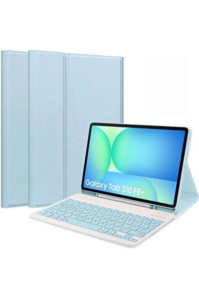 TEKNETSTORE Samsung Galaxy Tab S10 Fe Plus 13.1 Klavyeli Kılıf Q Türkçe Kalem...