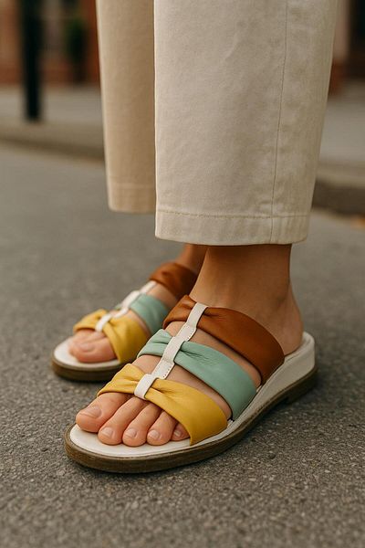 N Napa Shoe Genuine Leather Women's Casual Slippers