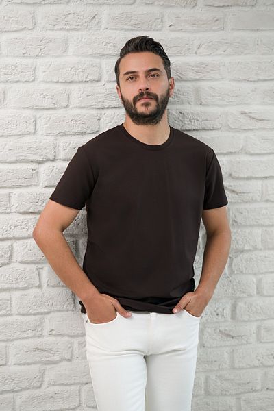 Paul Martin Slimfit Fit Crew Neck Rayon Fabric Full Lycra T-Shirt