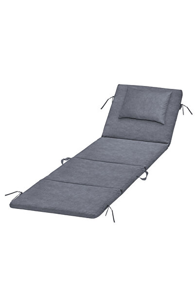 HAEGS Plaj Minderi, Plaj Çantası Tasarımlı, Plaj Matı, Yastıklı, Kamp Matı, 22Dens 180x53x2cm - Gri