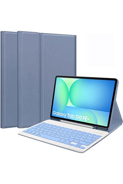 TEKNETSTORE Samsung Galaxy Tab S10 Fe Plus 13.1 Klavyeli Kılıf Q Türkçe Kalem...