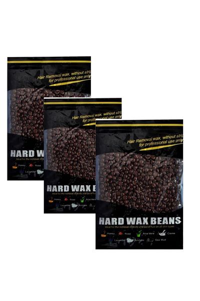 WAXKİSS Chocolate Wax Beans for Hair Removal, Leaves Your Skin Soft and Smooth 100g * 3 Pack