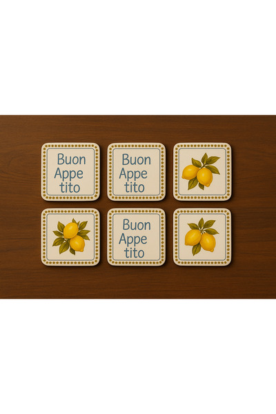 NOSTA Appe Tito 6-Piece Coaster 9X9 (with Protection Box Gift)