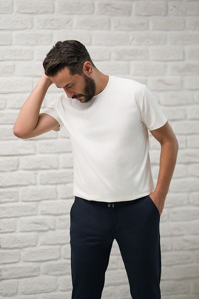 Paul Martin Slimfit Fit Crew Neck Rayon Fabric Full Lycra T-Shirt