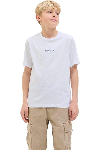 Jack & Jones Tricou JACK & JONES Mine Crew JNR - 12279668-Λευκό