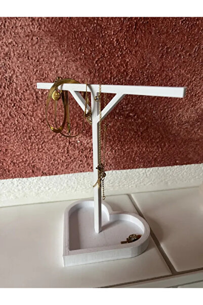 SORA DESIGN حامل مجوهرات على شكل قلب، حامل مزخرف لقلادة وسوار وأقراط، منظم مل...