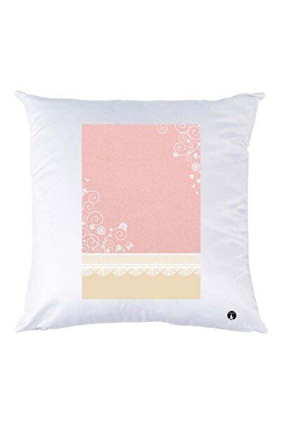 Generic Printed Decorative Throw Pillow White/Pink/Beige 30x30cm