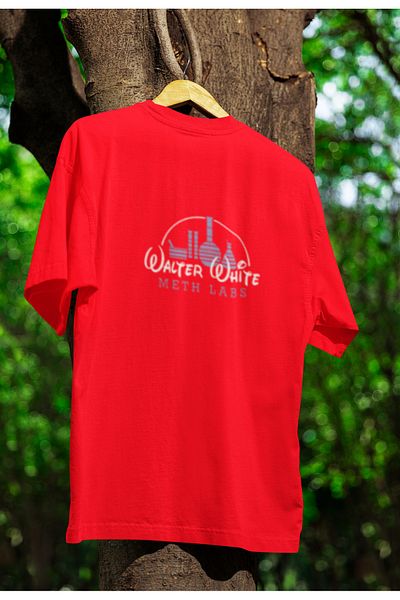 MG Walter White Meth Labs Printed Unisex Circle Neck Cotton Oversize Fit Short Sleeve T-Shirt
