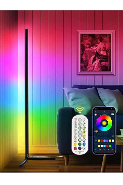 Generic ELTRAZONE ELTERAZONE Corner Floor Lamp, RGB Color Changing Corner Lamp, Smart LED Floor Lamp Contr