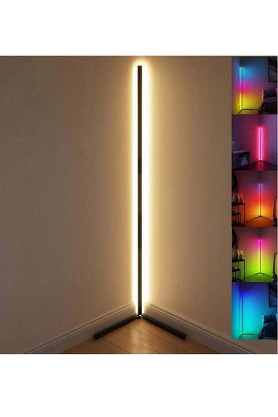 Generic مصباح أرضي زاوية عصري من HuHa "RGB - متغير اللون مع سطوع ودرجة حرارة قابلة للتعديل، R"