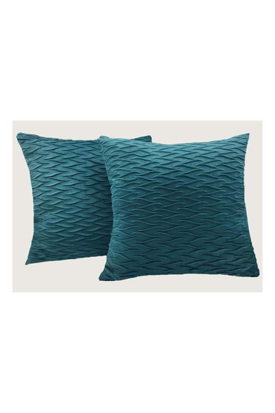 Generic Velvet Sofa Decorative Cushion Pillowcase 2 Pcs Set (No Inserts Inclu...