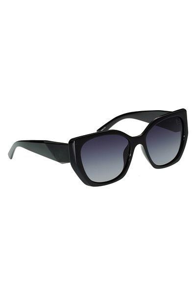 Polar Glare Polarized Sunglasses Women Polar Glare PG7122A, Plastic, Black, 55 mm