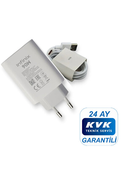 INFINIX 90W (WATT) Hızlı Şarj Aleti Adaptörü Kablo Seti %100 Orıjinal ( KVK Teknik Servis Garantili )