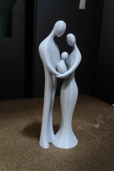 SORA DESIGN Aile Figürlü Dekoratif Heykel Modern Minimalist Sevgi ve Birlik S...