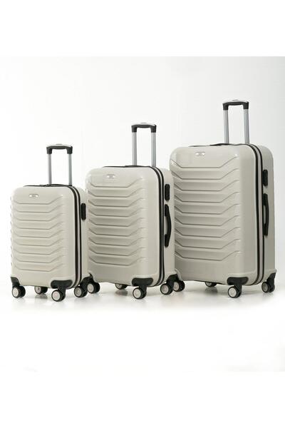 Celonia YEFA PP Polipropilen Kırılmaz Kabin & Orta & Büyük Boy 3'lü Valiz Seti
