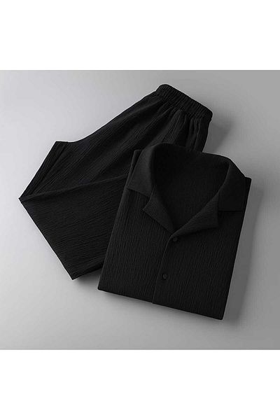 Fifty Color 2-Piece Combination Shirt and Trousers Set with Wrinkle-Free Fabric
