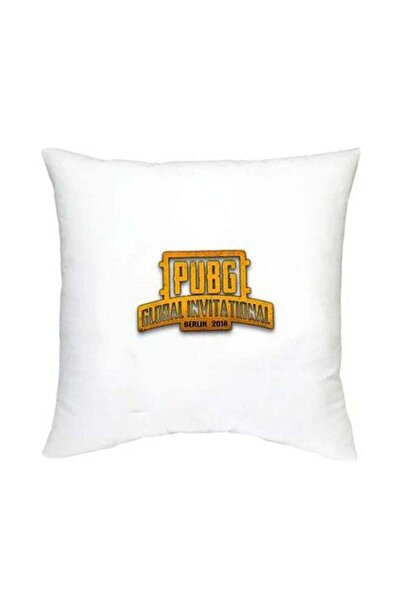 Generic PUBG Printed Decorative Cushion White/Yellow/Orange 16x16inch