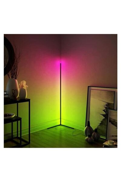 Generic RGB Standing Multicolour Aluminum Led Corner Floor Lamp Contemporary Smart Modern Atmosphere Light