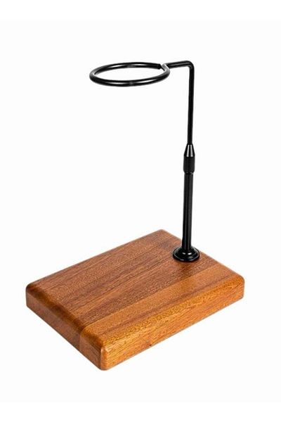 ماركة غير محددة Black cone holder with wooden base