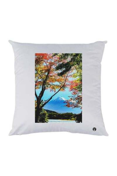 Generic Nature Printed Decorative Throw Pillow White/Blue/Green 30x30cm