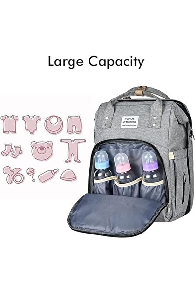 Generic 3 in 1 Mummy Bag, Waterproof Diaper Bag Backpack with Changing Station, Portable Mom Travel Bab